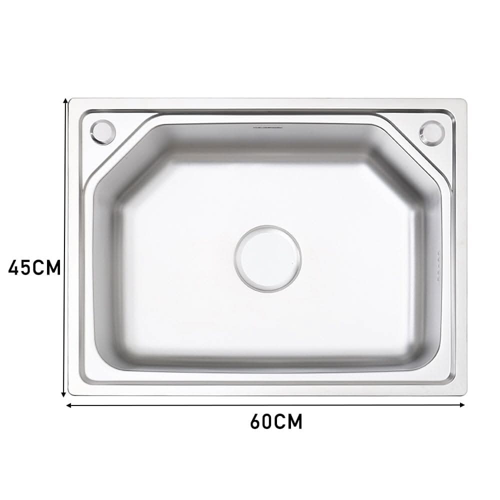 60/68cm W Stainless Steel Kitchen Sink Single Bowl Catering