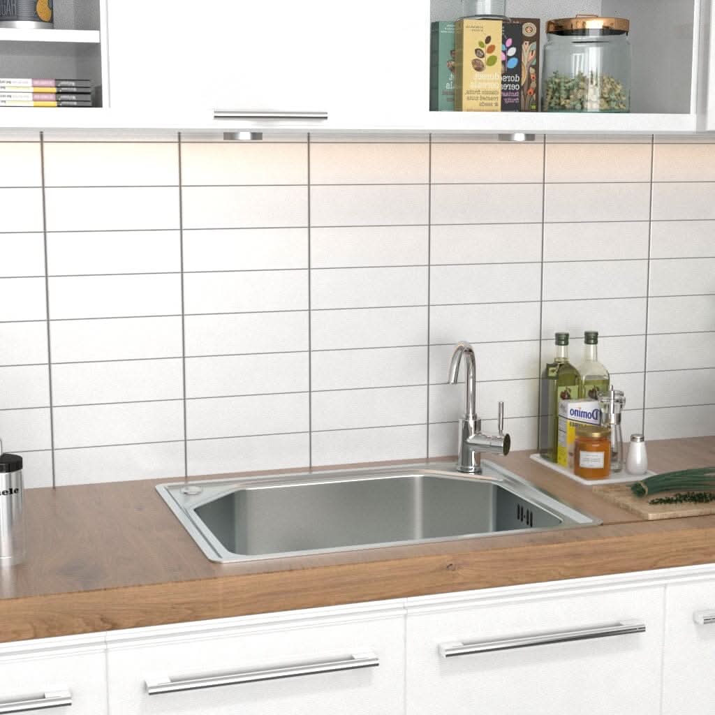 60/68cm W Stainless Steel Kitchen Sink Single Bowl Catering