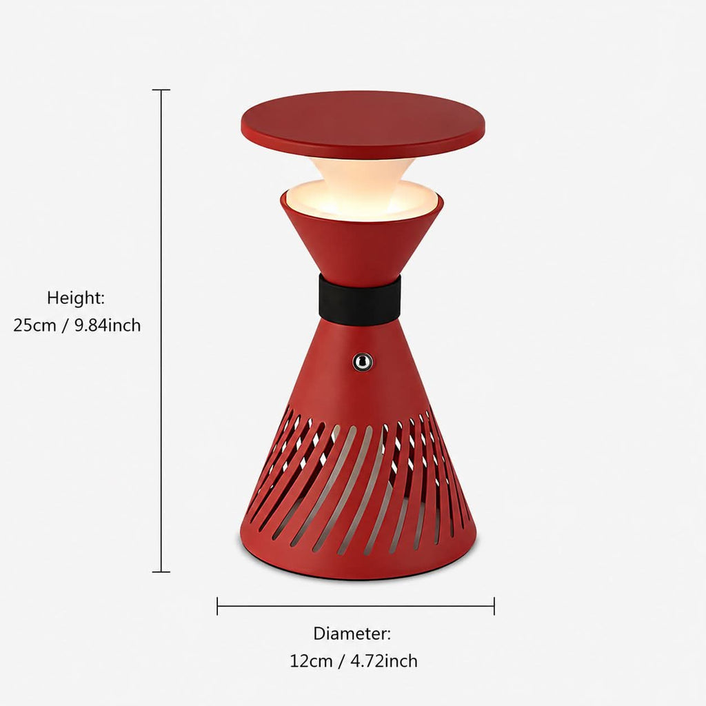 Retro Funnel Ambient Table Lamp - Portable Dimmable Cordless LED Light