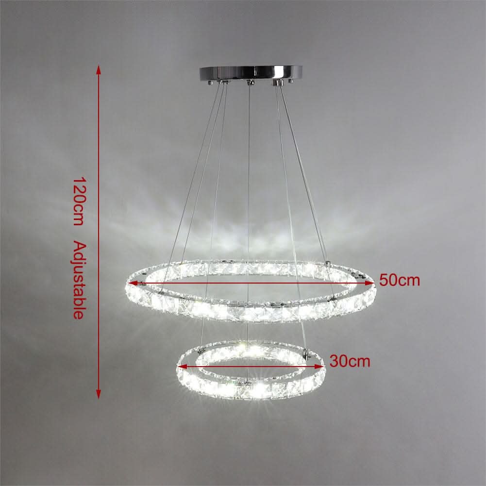 Premium 48W Cool White LED Ring Light with Dual Circles