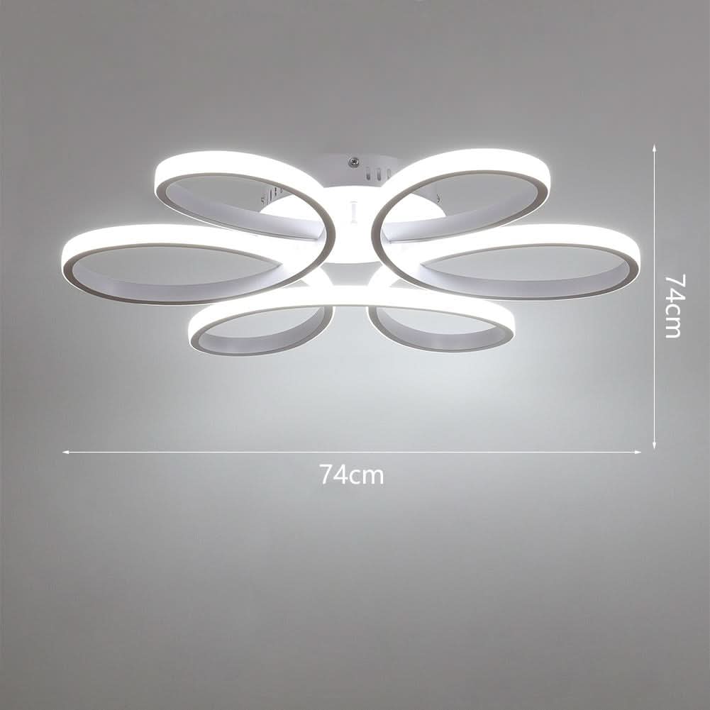 Floral Shape 6 Rings LED Ceiling Light Non-Dimmable