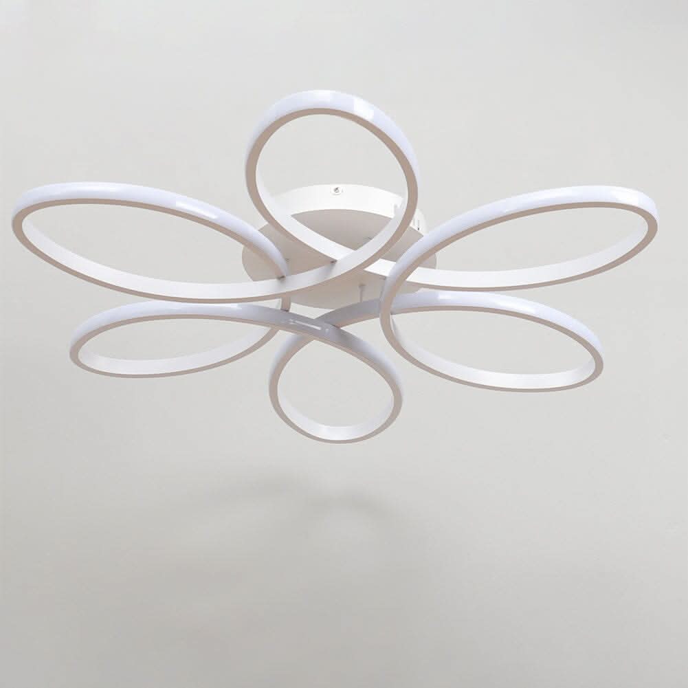 Floral Shape 6 Rings LED Ceiling Light Non-Dimmable