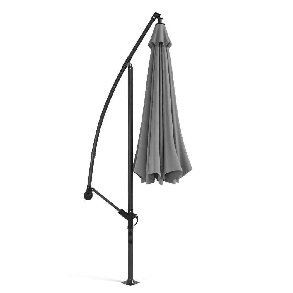 3M Sun Parasol Hanging Banana Umbrella Light Grey  Outdoor Sun Shade
