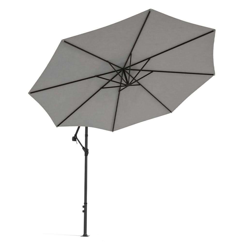 3M Sun Parasol Hanging Banana Umbrella Light Grey  Outdoor Sun Shade