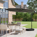 3M Sun Parasol Hanging Banana Umbrella Dark Grey
