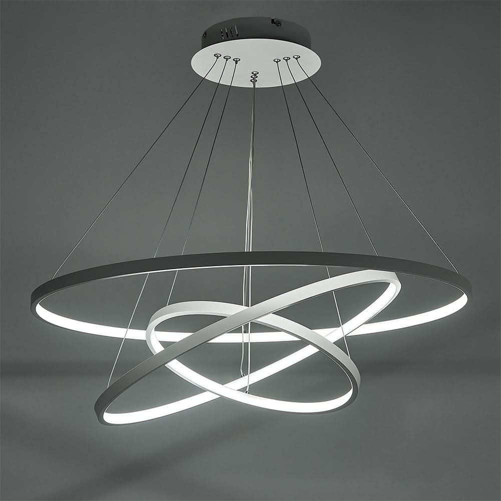 Modern LED Pendant with 3 Circle Rings - Dimmable