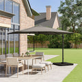 3 x 3M Garden Parasol Umbrella Cantilever Parasol with Petal Water Tank