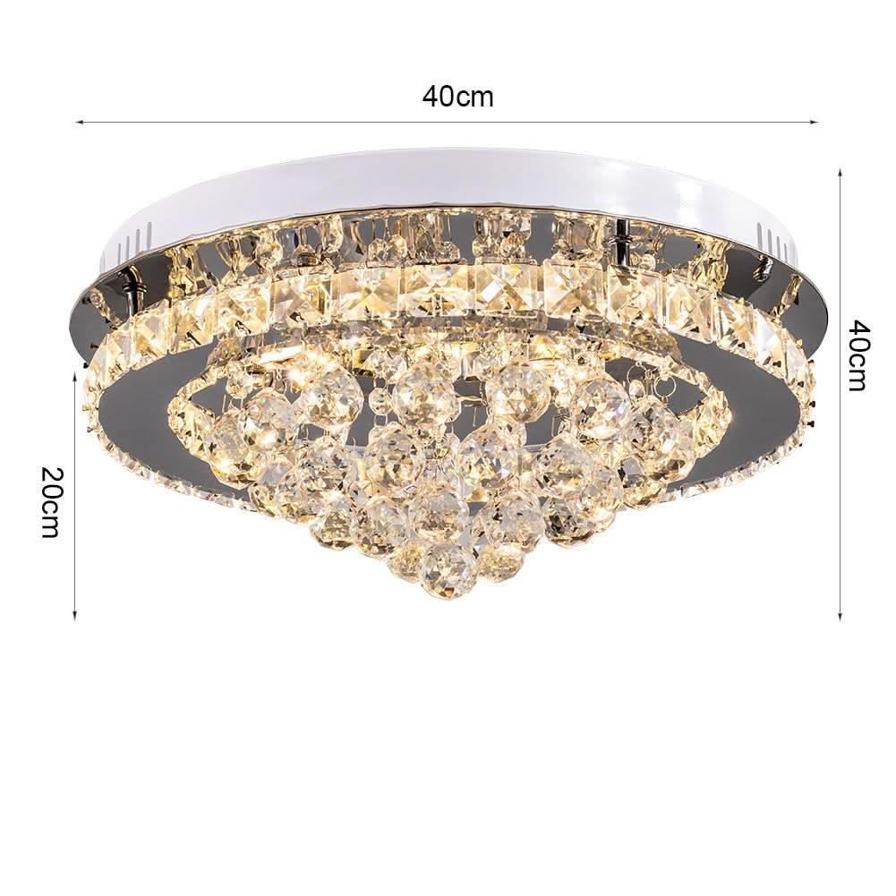 LED Ceiling Light Chandelier Lamp with Crystal Droplets