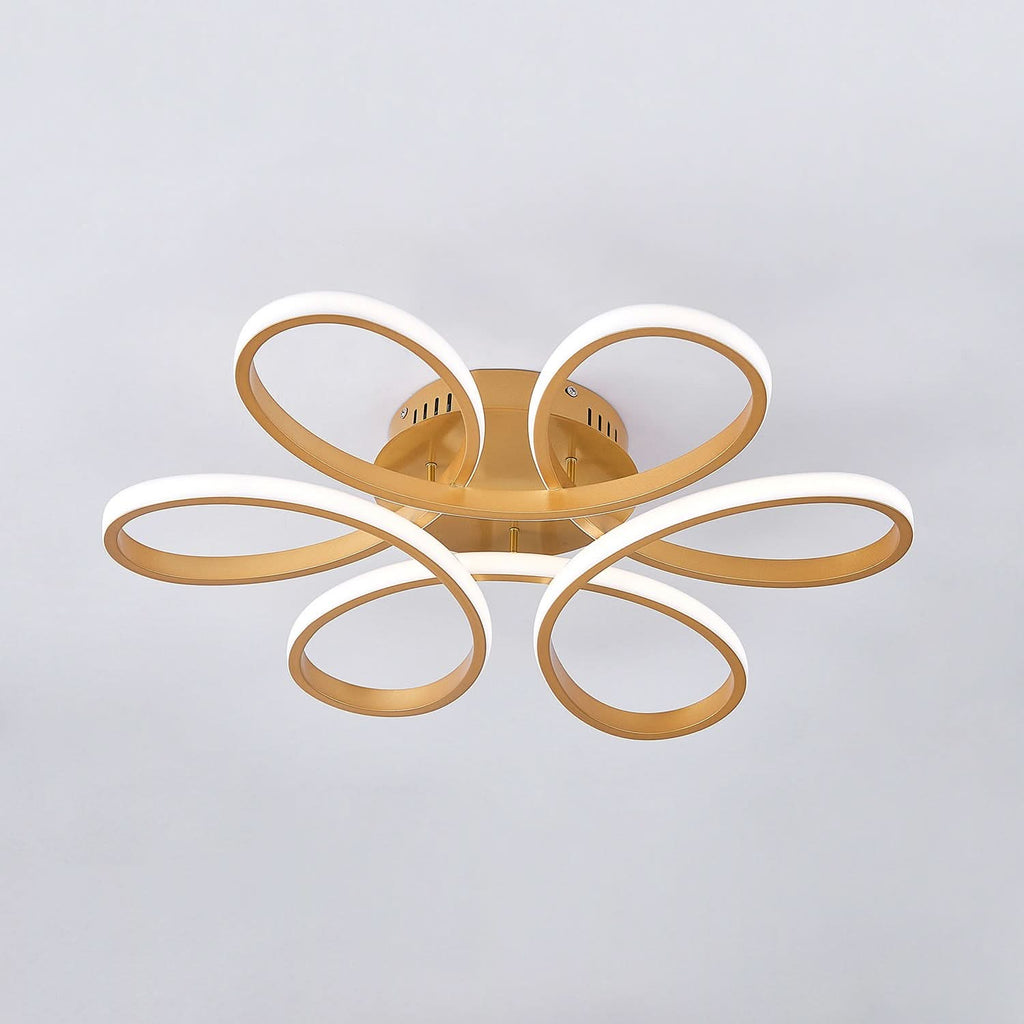 Golden Frame Modern Cool White LED Chandelier Ceiling Light