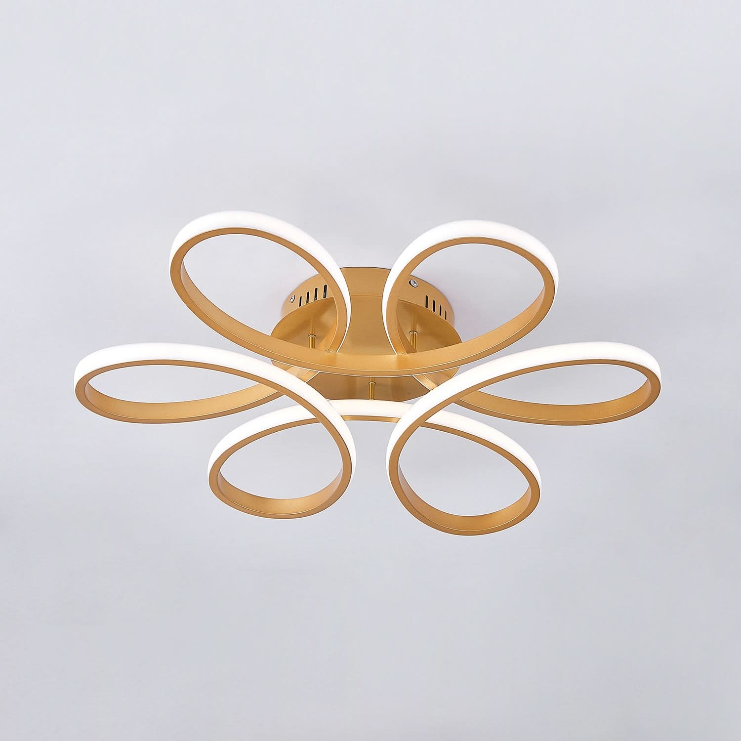 Golden Frame Modern Cool White LED Chandelier Ceiling Light