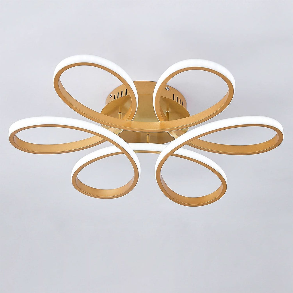 Golden Frame Modern Cool White LED Chandelier Ceiling Light