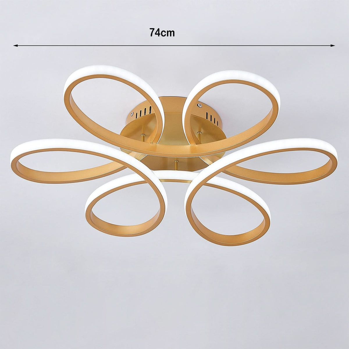 Golden Frame Modern Cool White LED Chandelier Ceiling Light
