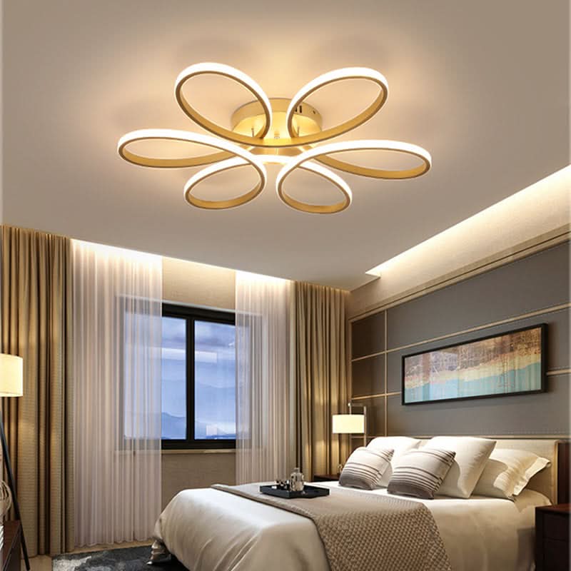 Golden Frame Modern Cool White LED Chandelier Ceiling Light