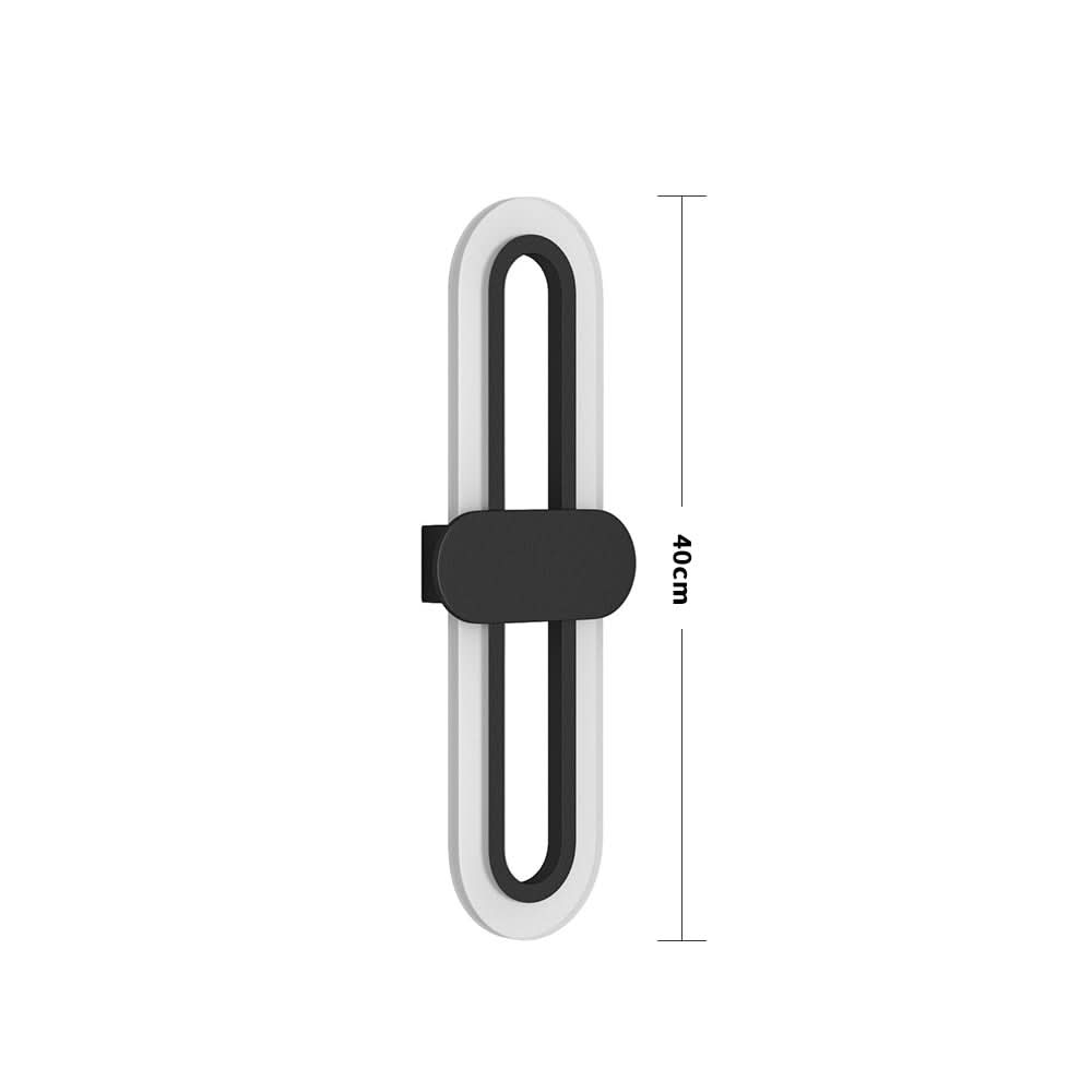 Modern Oval LED Wall Light with Acrylic Shade