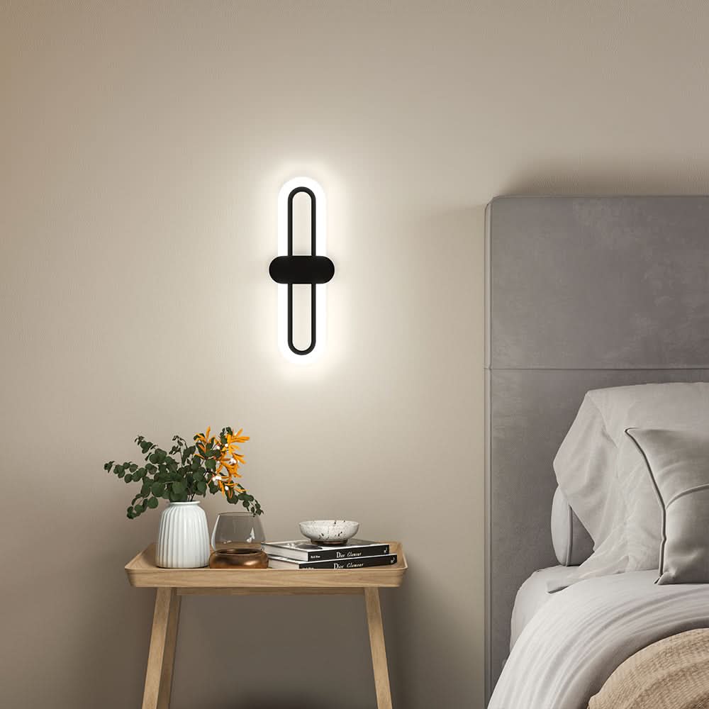 Modern Oval LED Wall Light with Acrylic Shade