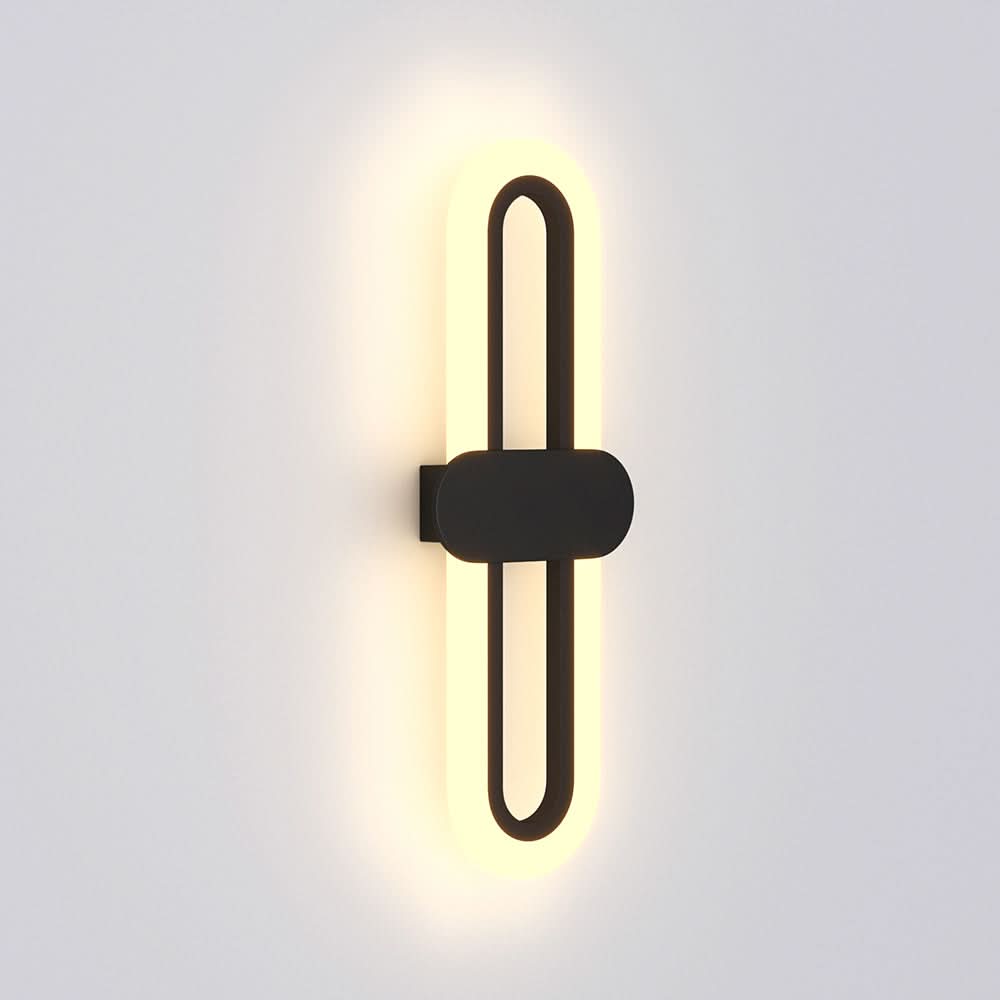 Modern Oval LED Wall Light with Acrylic Shade