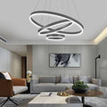 Modern 3 Ring Aluminum Round Hanging LED Pendant Light