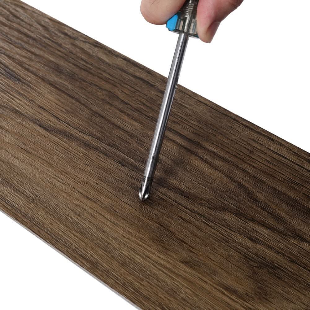 36/72Pcs Modern PVC Wood-Look Peel and Stick Floor Tiles