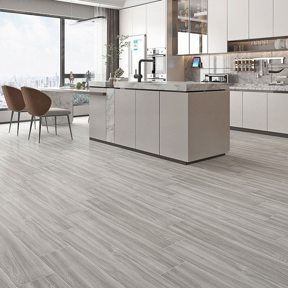 36/72Pcs Modern PVC Wood-Look Peel and Stick Floor Tiles