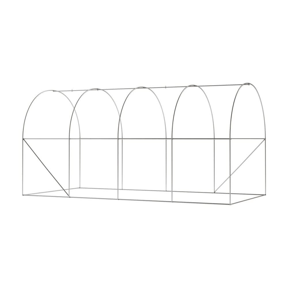13×9ft/ 19×9ft Metal Framed Walk-in Greenhouse with Zipper Door and Windows