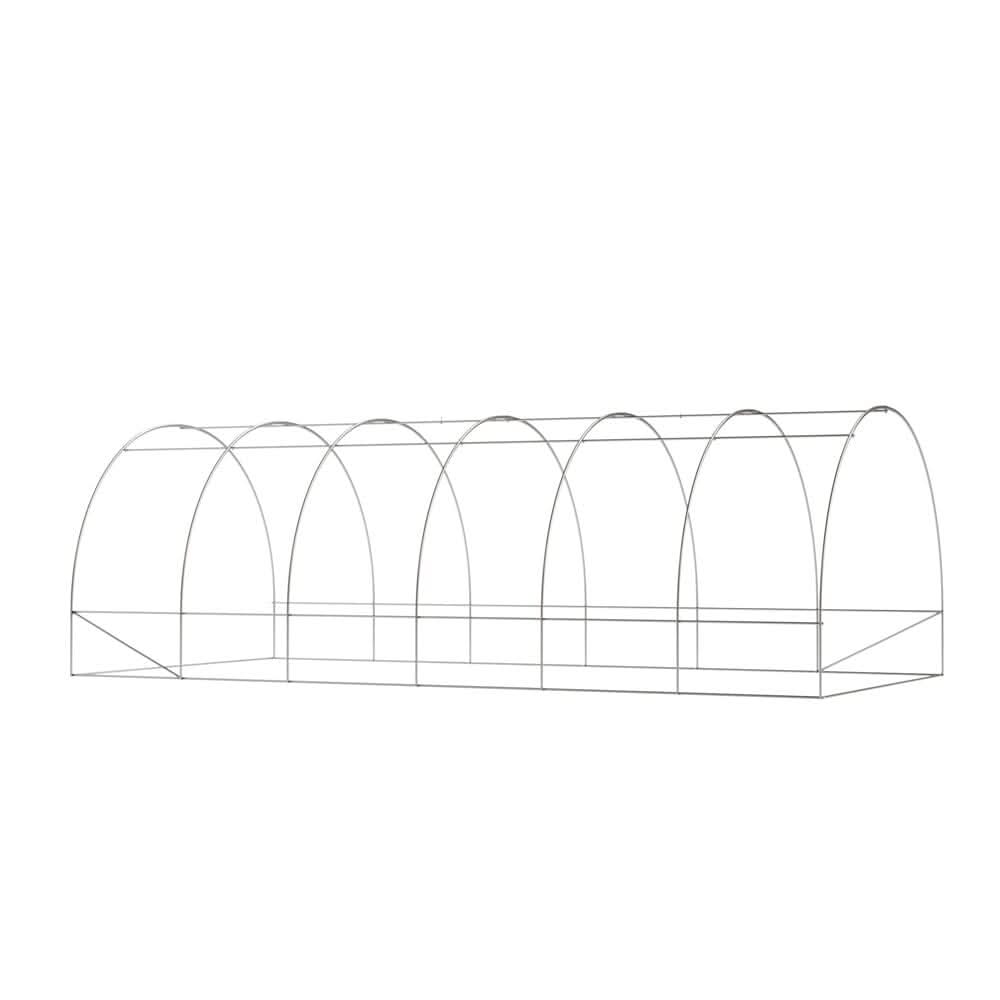 13×9ft/ 19×9ft Metal Framed Walk-in Greenhouse with Zipper Door and Windows