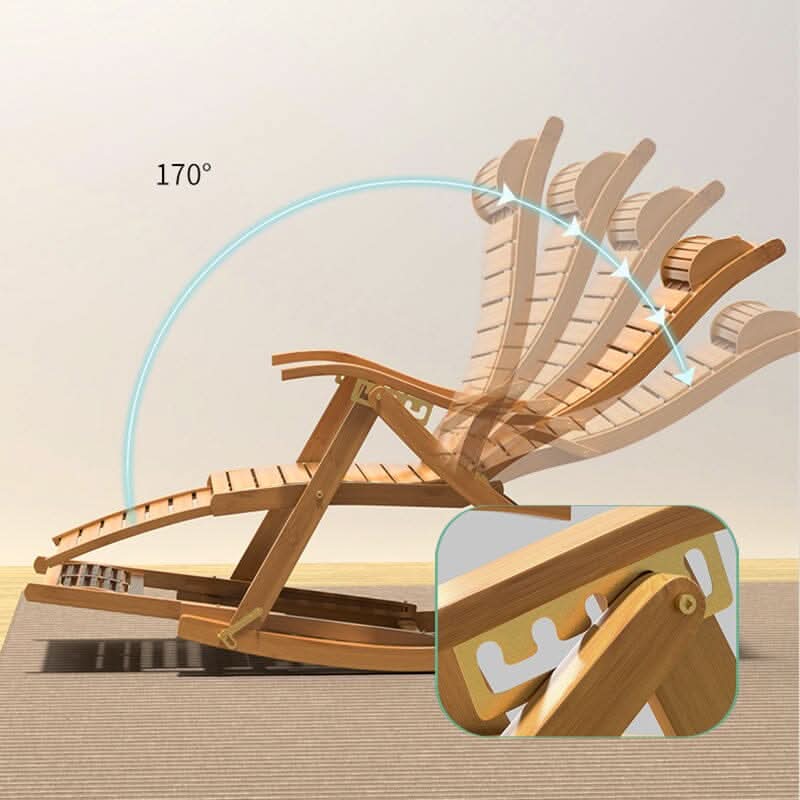 Bamboo Rocking Chair Foldable Recliner