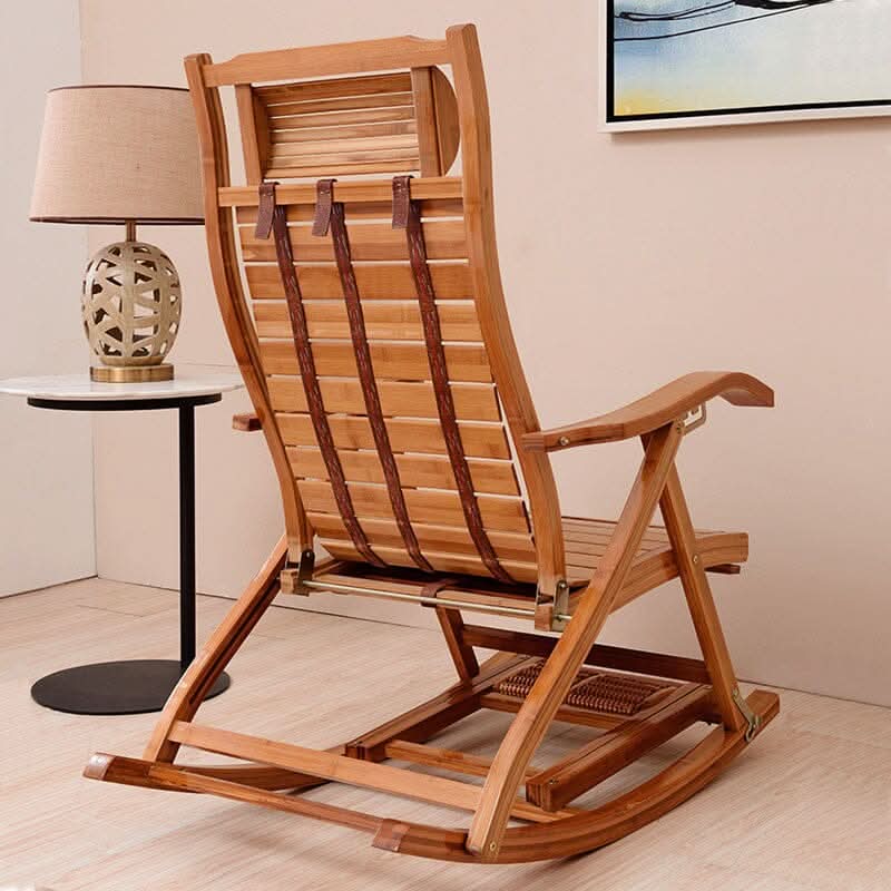 Bamboo Rocking Chair Foldable Recliner