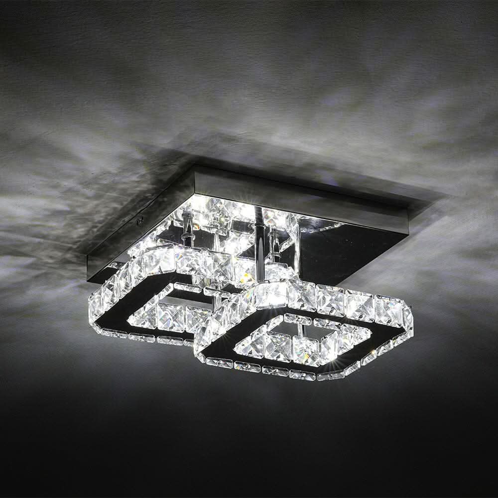 Double Tier Square Crystal Celling Light