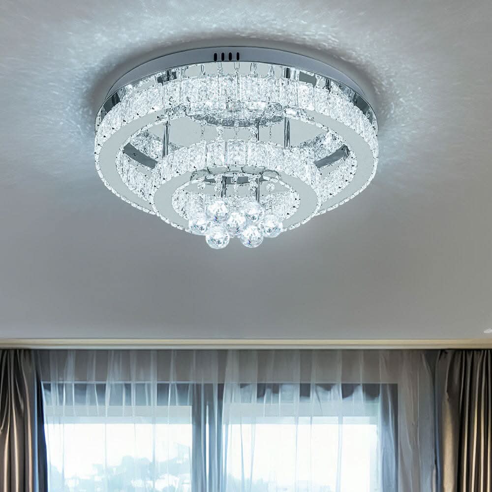 Double Tier Round Crystal Celling Light