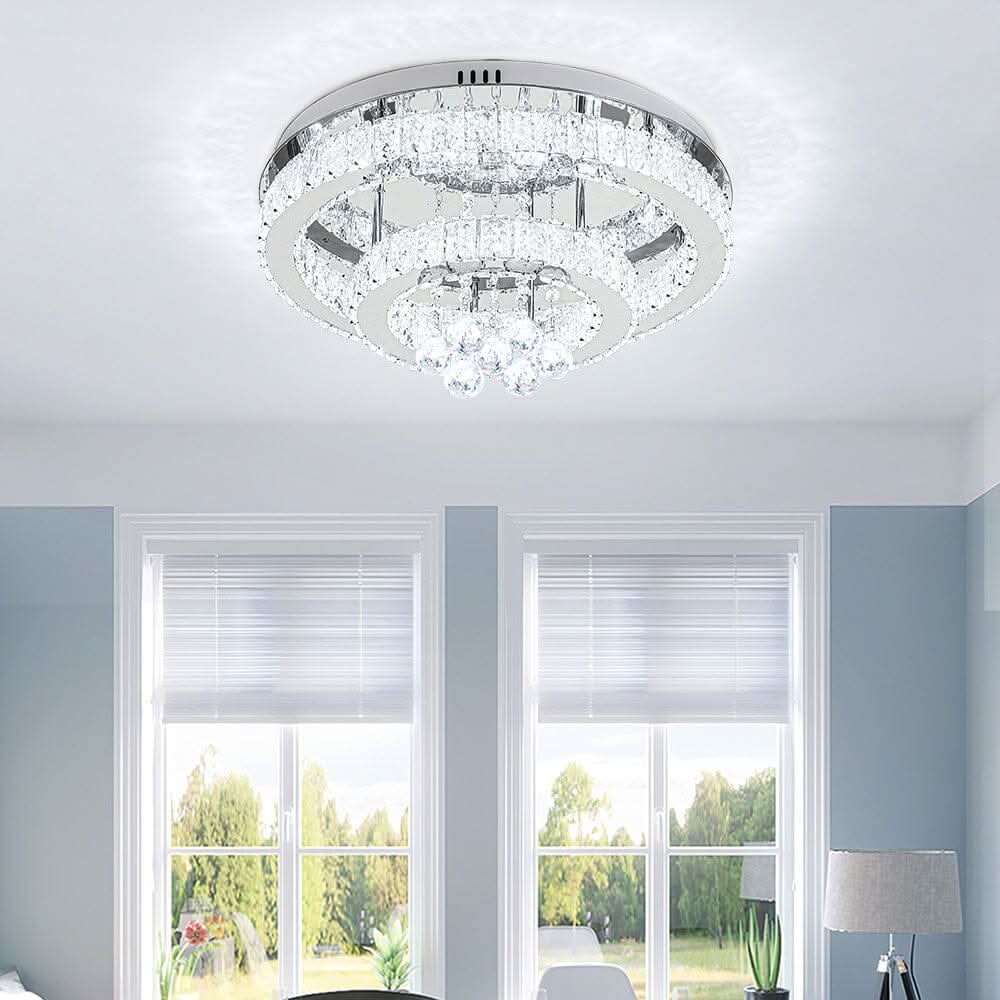 Double Tier Round Crystal Celling Light