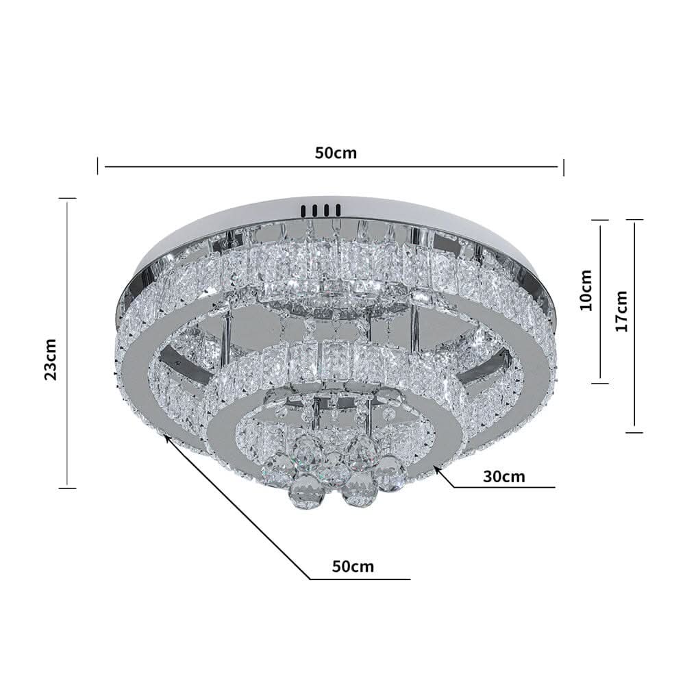 Double Tier Round Crystal Celling Light