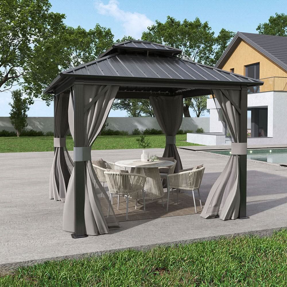 10×10ft/10×12ft Hardtop Patio Gazebo