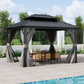 10×10ft/10×12ft Hardtop Patio Gazebo