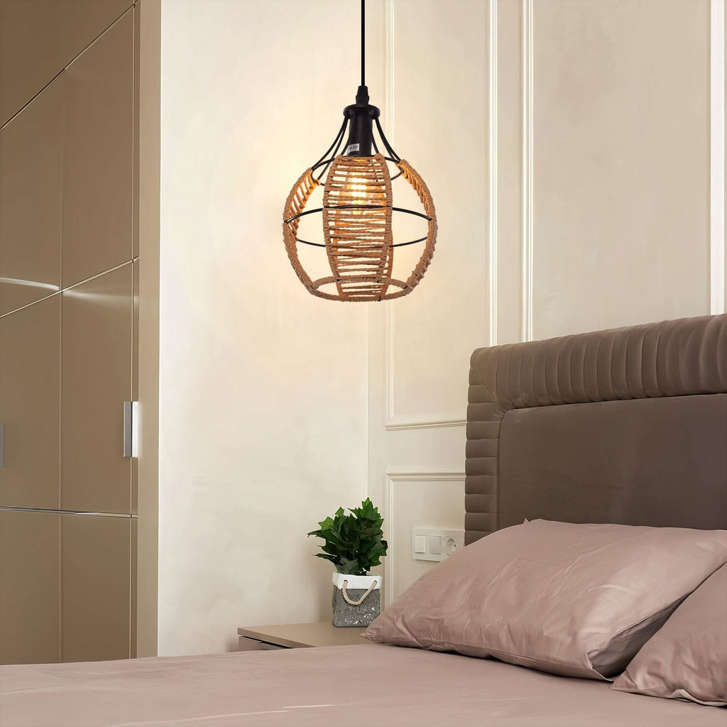 ‍Lightsin Woven Paper Rope Pendant Light for Cozy Elegance and Timeless Charm (100% off)