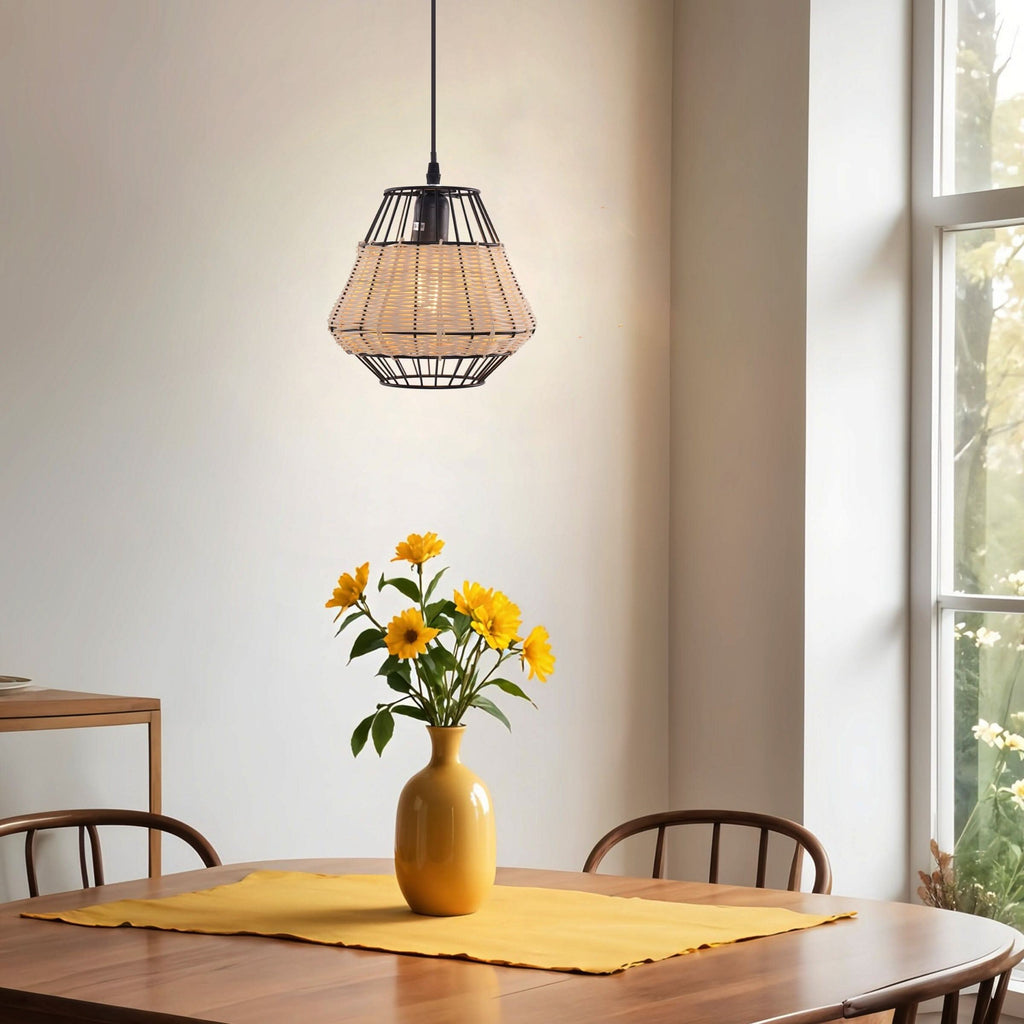 Glyph-Lightsin Hexagonal Woven Pendant Light for Natural Warmth and Modern Style