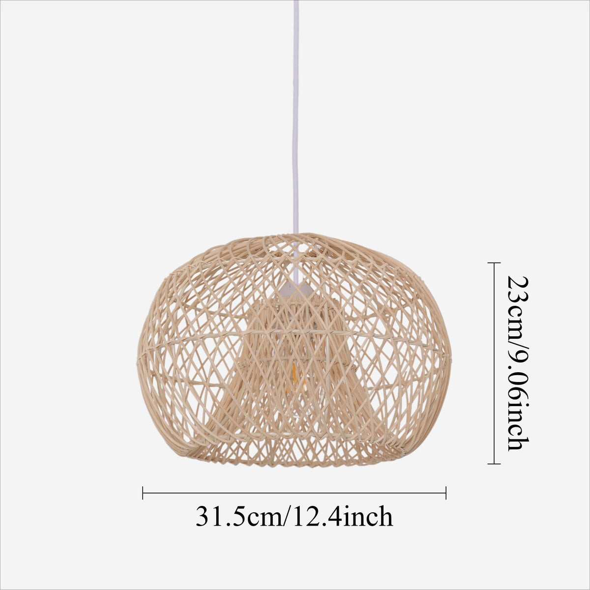 Lightsin SolNest Boho Rattan Hanging Lamp