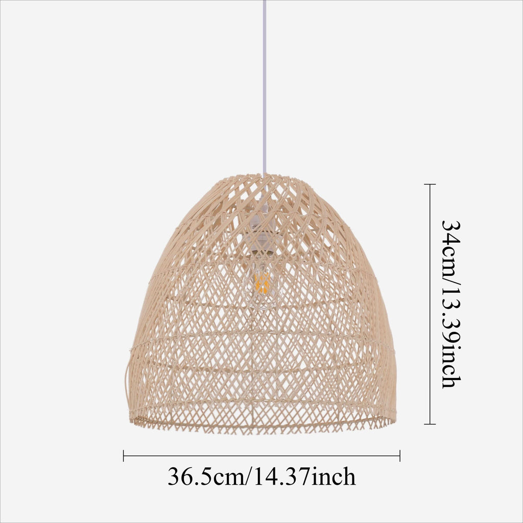 Lightsin TerraBell Dome Shaped Rattan Hanging Light