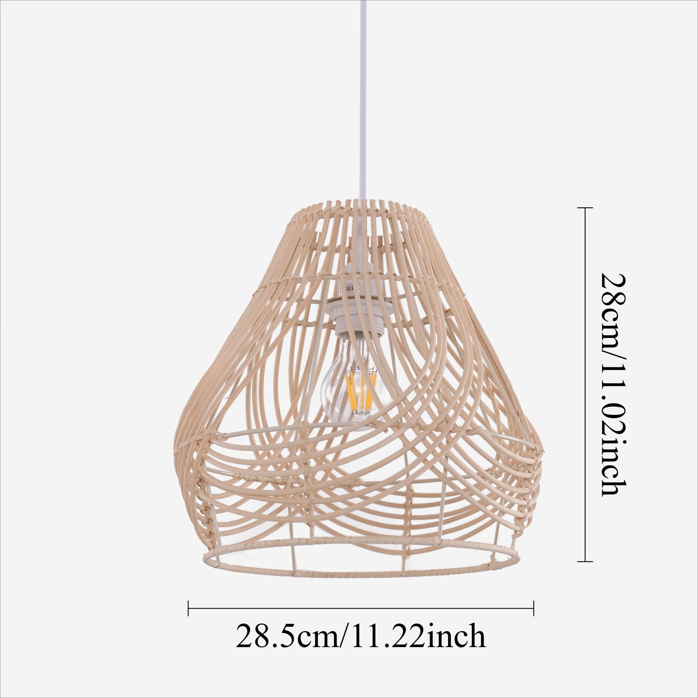 Lightsin Woven Whisper Natural Rattan Pendant Light for Serene Living