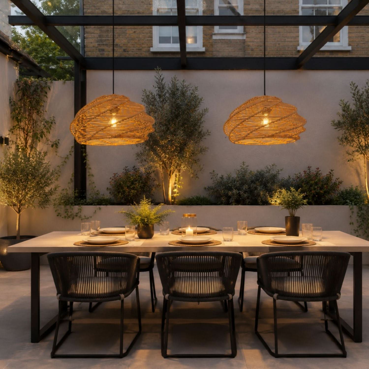 Lightsin Spiral Woven Paper Rope Pendant Light for Kitchen Island & Dining Room