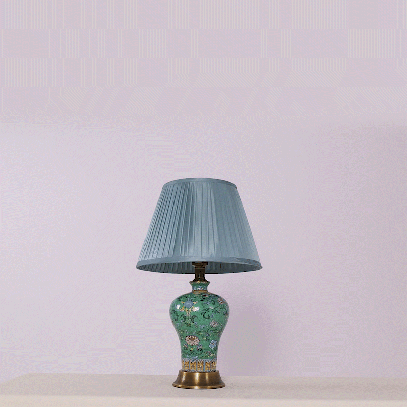 Lightsin Vibrant Ceramic Table Lamps for Living Room – Handcrafted Design with Warm Fabric Shade