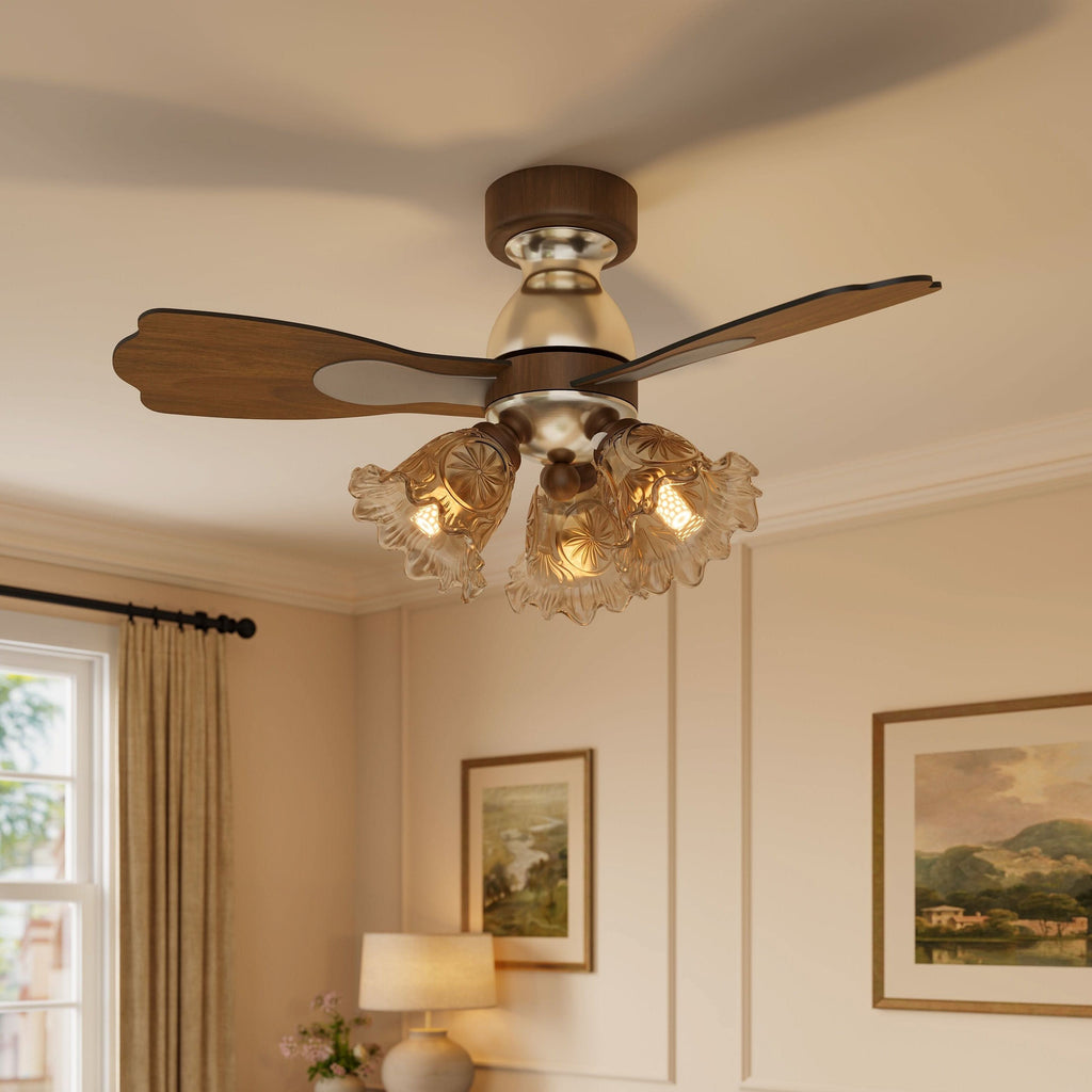Lightsin 36 Inch Ceiling Fan with Reversible Motor and Timer