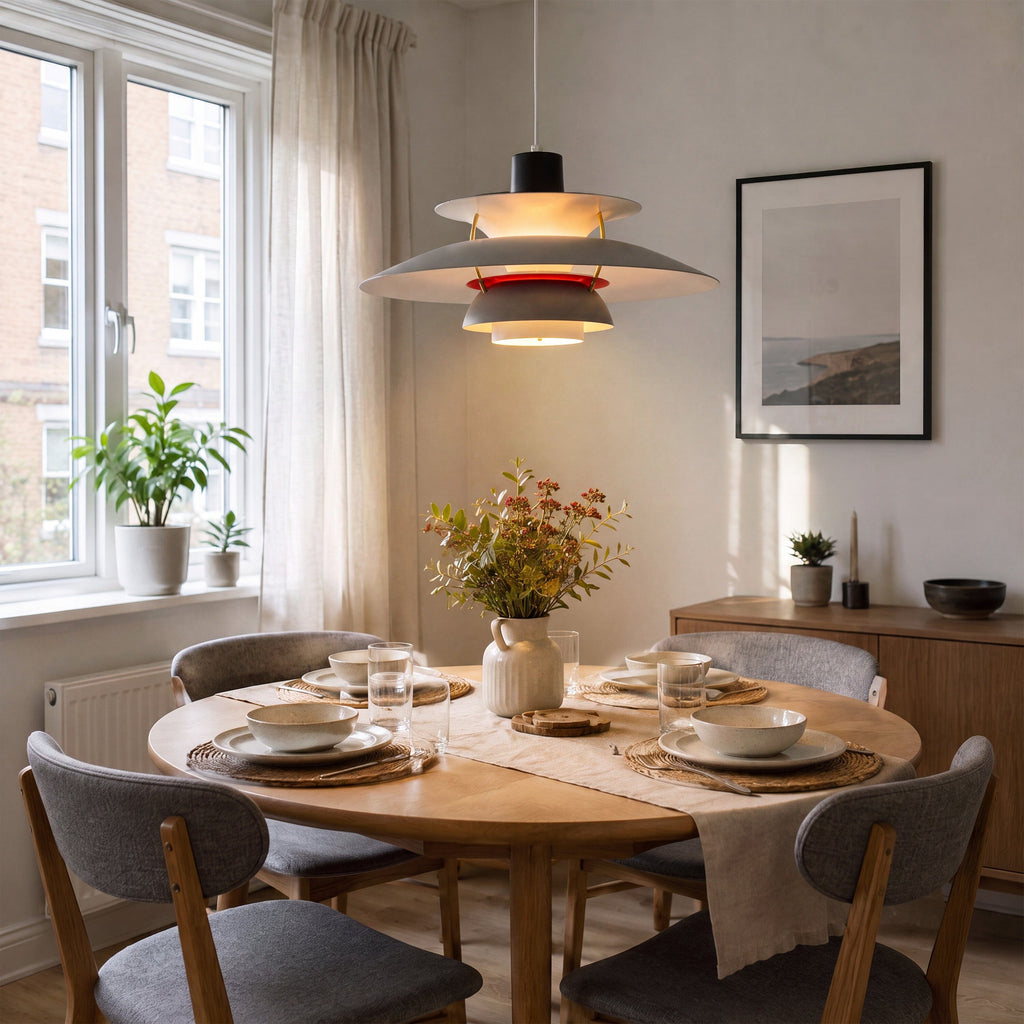 Grey and White Modern Minimalist Pendant Light
