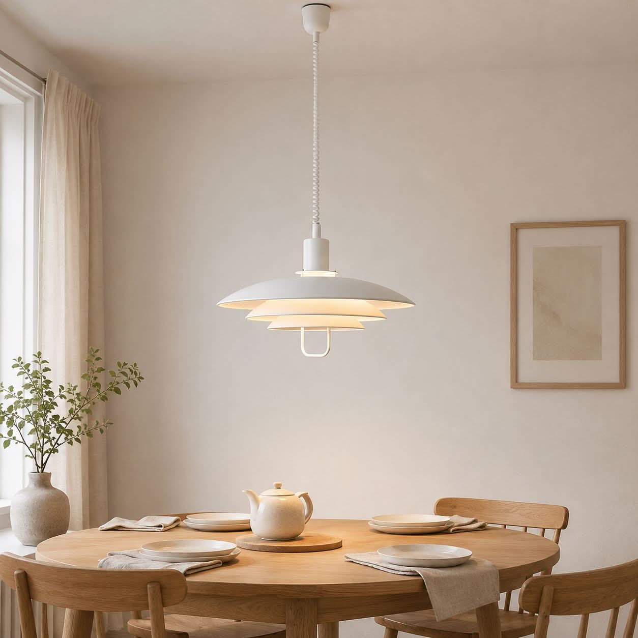 White Modern Minimalist Pendant Light