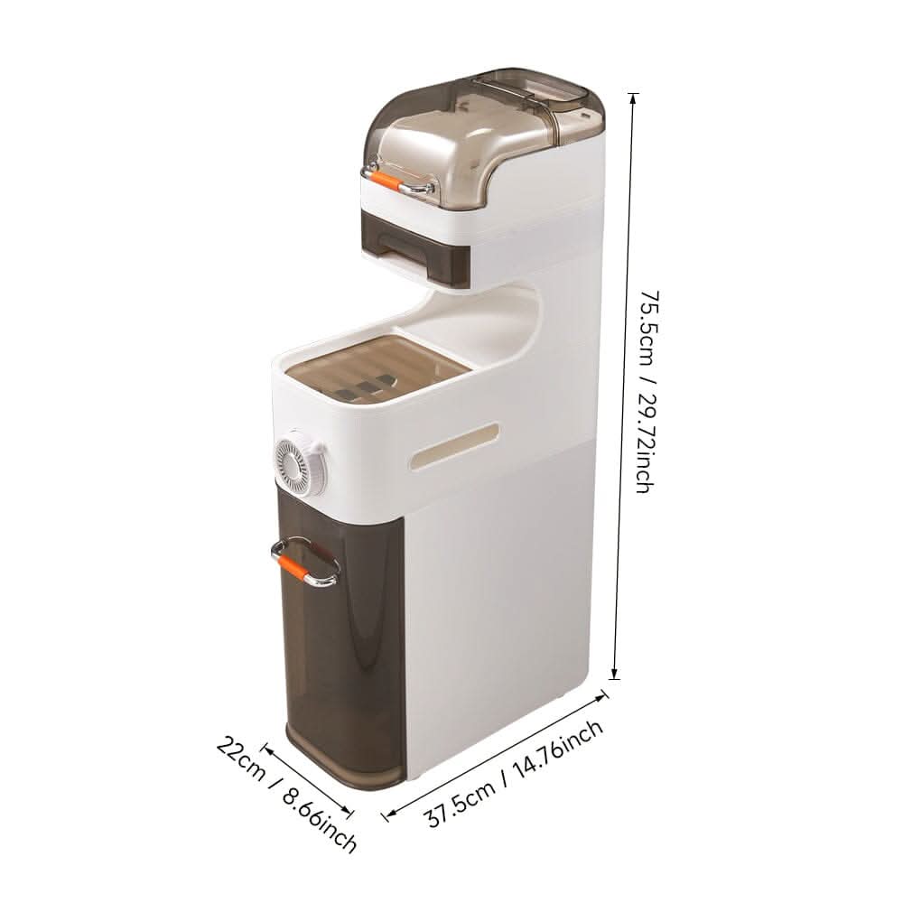 18cm 5-Tier Slim Plastic Storage Cabinet (18×37.5×95cm)