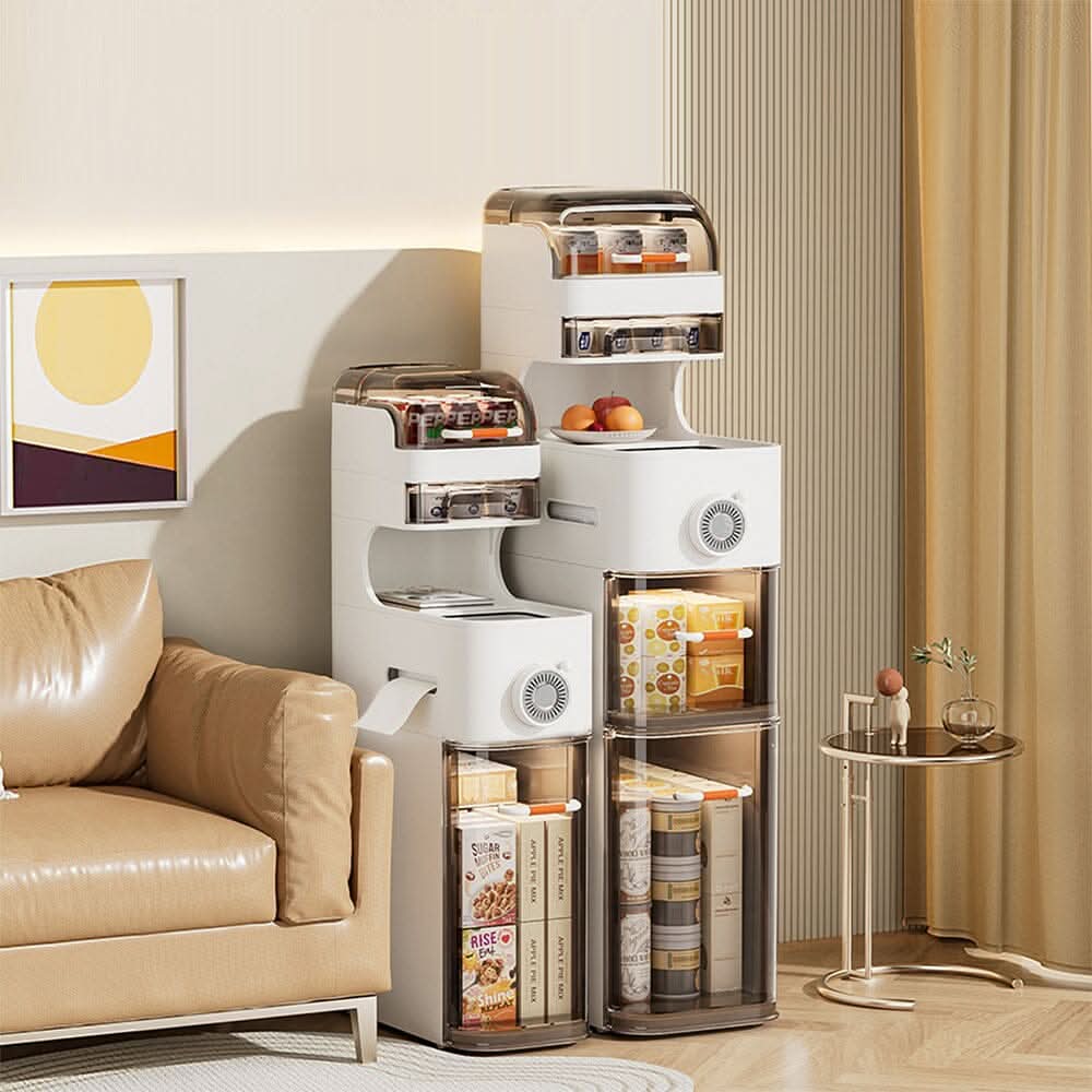 18cm 5-Tier Slim Plastic Storage Cabinet (18×37.5×95cm)