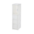 4-Tier Drawer-Style Plastic Storage Cabinet (24×36×99cm)