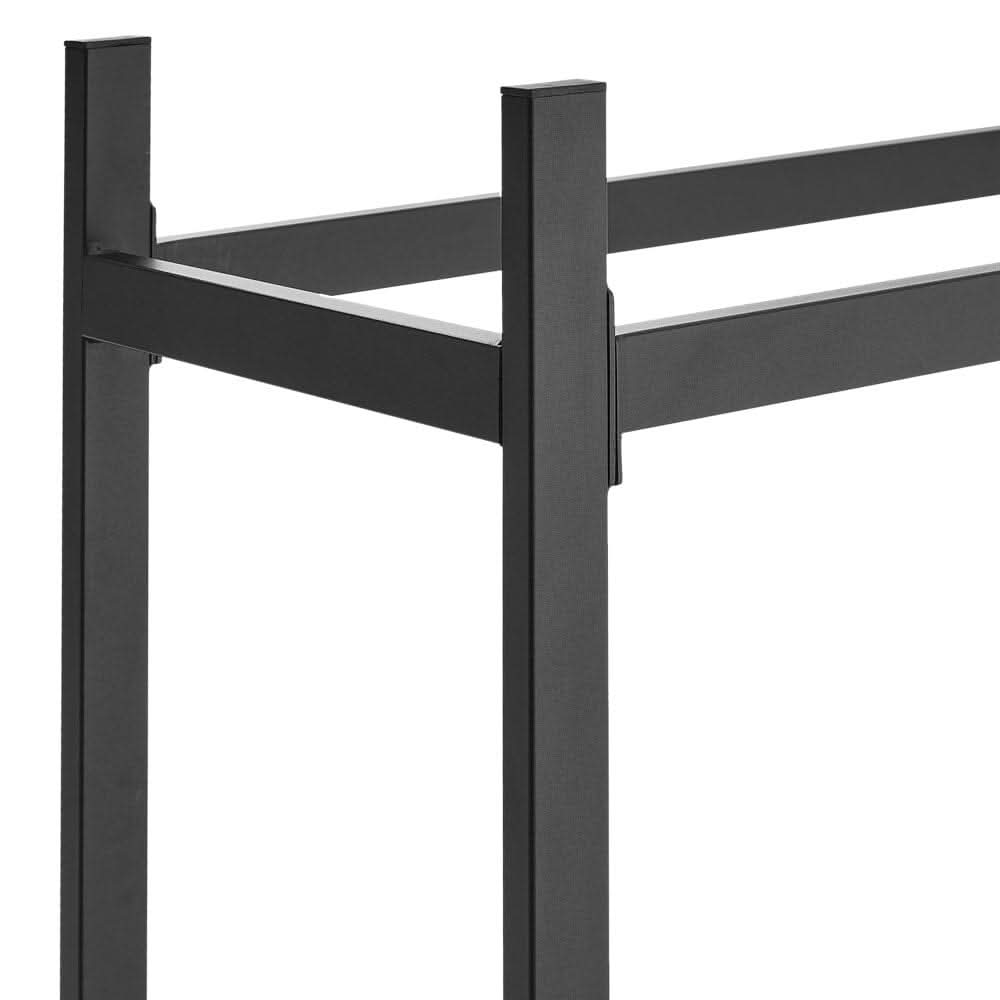 122cm W Iron Black Firewood Logs Holder Indoor Outdoor