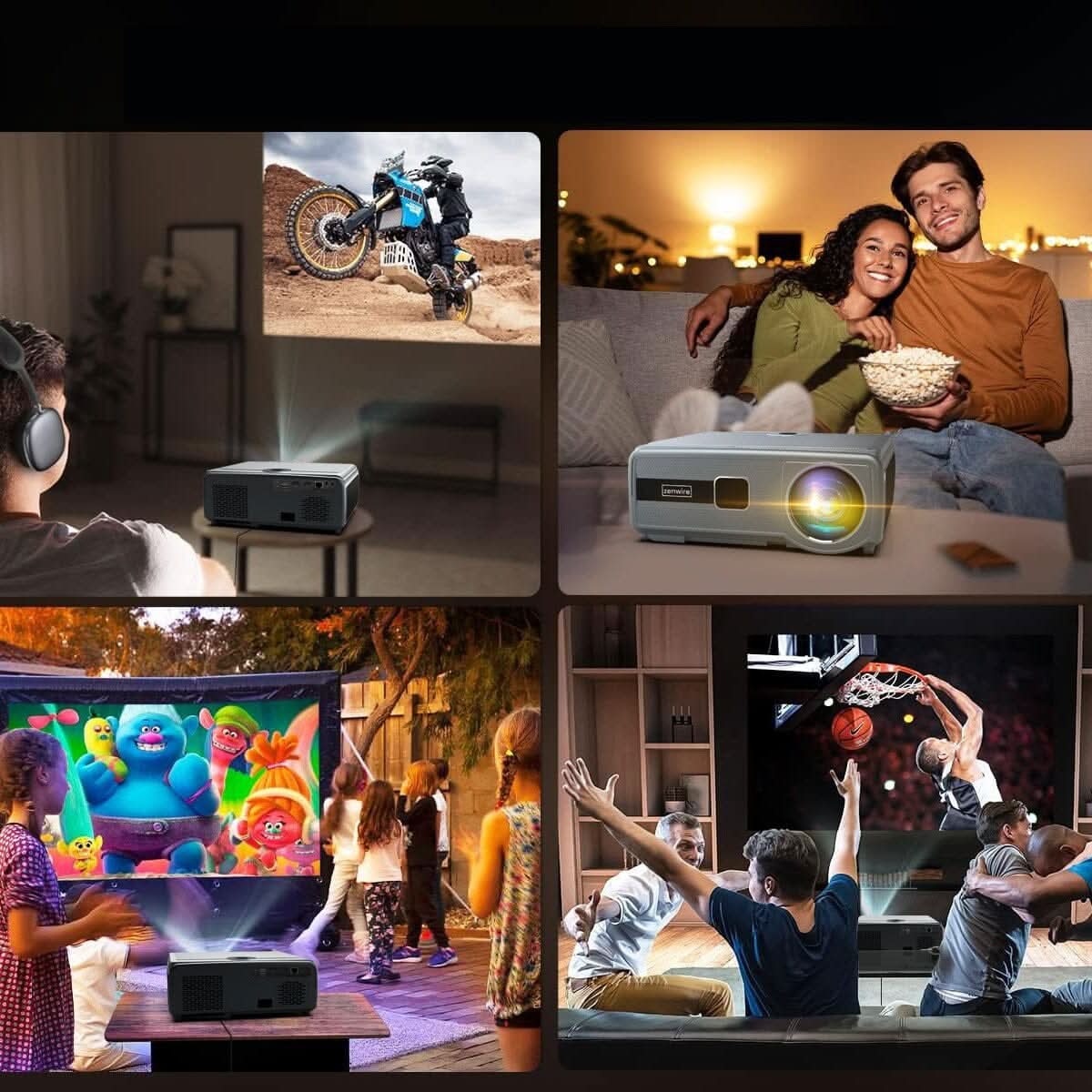 4.6 inch W Grey  4K Smart Projector