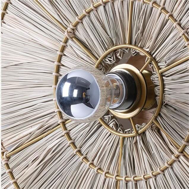 Lightsin Wabi-Sabi Vintage Woven Grass Bedside Wall Lamp