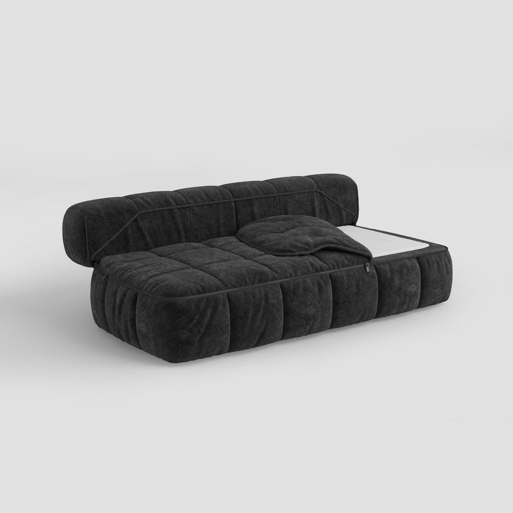 Convertible Sofa Bed with Sleeping Bag Style and Removable Cover